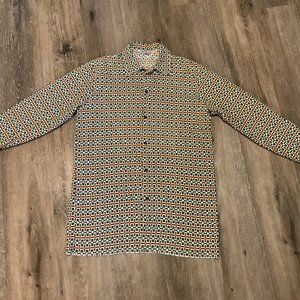Permaflott Vintage Green and Orange pattern shirt